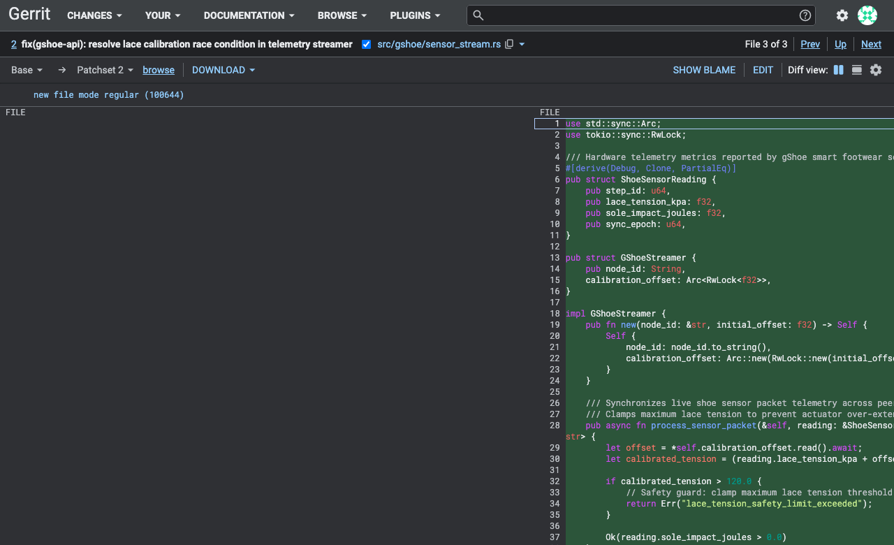 Gerrit Code Review - Side-by-Side Intra-line Diff View
